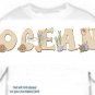 T-Shirt, Your Name in SEA SHELLS, corel conch seaweed - (Adult 4xLg - 5xLg)