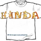 T-shirt, Your Name in GIRAFFE, long neck - (youth & Adult Sm - xLg)