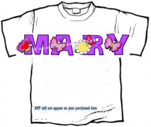 T-shirt, Your Name in BUTTERFLY FLUTTER - (adult 3xlg)