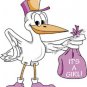 IT'S a GIRL, Stork, -- MATERNITY shirt, (small to x Large)