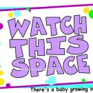 WATCH THIS SPACE, baby growing -- MATERNITY shirt, (2xLarge or 3xLarge)