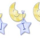 TWINS, Moons and Stars, -- MATERNITY shirt, (2xLarge or 3xLarge)