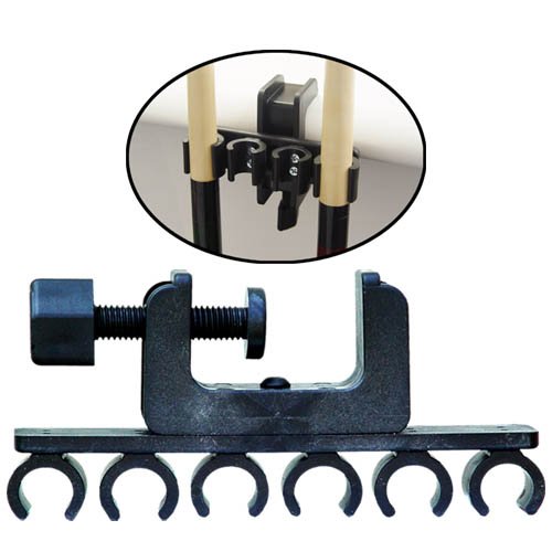 Porper 6 Pool Cue Clamp Holder