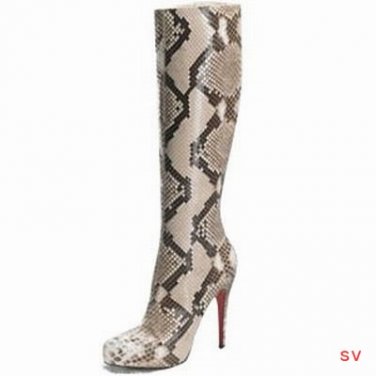 python print knee high boots
