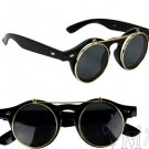New Black Round Retro Sunglasses Men Women Polarized Leopard Vintage Eyeglasses
