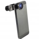 Clip-on Fish Eye Macro Wide Angle Mobile Phone Lens Camera kit for iPhone 4 5 6 Samsung S4 S5 lense
