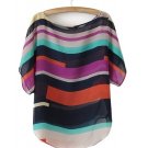 Women shirt Multi-colour Chiffon casual blouse Irregular Chiffon Shirt Tops