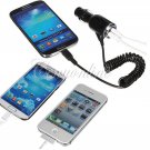 Dual USB Port Car Charger Adapter Micro USB For iPhone 4 5 for iPad for Samsung Galaxy S4 S3