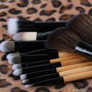 Professional Makeup kits 12 PCs Brush Cosmetic Facial Make Up Set tools With Leopard Bag