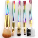 2015 excellent 5 colors rainbow eyes Makeup Brushes Kit