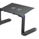 360 Degree Portable Folding Black Metal Laptop Notebook Computer Stand TABLE DESK