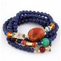 Multilayer Rosary Seed Glass Wood Bead Bracelet