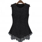 Lace Blouse Women Vintage Chiffon Shirt Top Ladies Wear