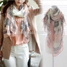 Women Vintage Soft Long Neck Large Scarf Shawl