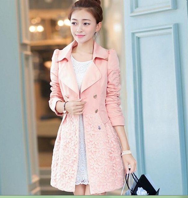 Women Elegant Warm Slim Trench Full Sleeve Coat Blazer