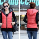 women casual cotton hooded down vest vest jacket