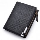 Mens PU Leather Zipper Business Wallet Card Holder Pocket Purse