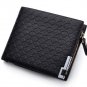Mens PU Leather Zipper Business Wallet Card Holder Pocket Purse