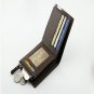 Mens PU Leather Zipper Business Wallet Card Holder Pocket Purse