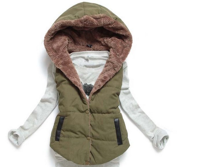 Women Cotton Vest Hoody Jacket Blazer Waistcoat OutWear/ Large Size