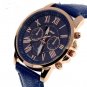Classic Watches Roman Numerals Faux Leather Analog Quartz
