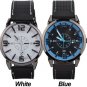 Men Watch 2015 Quartz Watch with Rubber Strap Band Wrist Watches