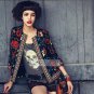 women O-neck Full Sleeve Vintage Floral Printed Jacket Blazer large size