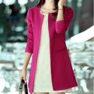 Women Long Blazer Jackets Fashion Solid Casual Large Size Coat Blazer