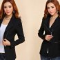 women zipper blazers long sleeve Slim small leisure suit jacket Medium Size
