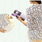 Women 3/4 Sleeve Print Chiffon Shirts Fashion Slim Blouses Shirts Medium Size