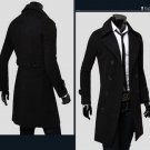 Men Fashion Double-breasted Winter Trench Coats Long Slim Coat/ All Sizes avail