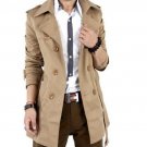 2015 Autumn Trench Coat Men Double Breasted Trench Coat