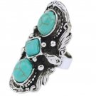 Women Antique Silver Alloy Carving Ring