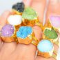 Natural Stone Agate Crystal Brand Women Rings