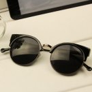 Women Super Round Circle Cat Eye Semi-Rimless Sunglasses Goggles