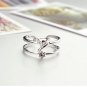 Fox Design Plated Platinum Cuff Finger Rings For Women