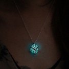 Women Charm Hollow Box dark Glow  Pendant Necklace