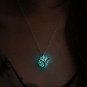 Women Charm Hollow Box dark Glow Pendant Necklace