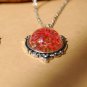 Delicate Antique style necklac And Dried Rose Flowers