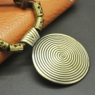 Delicate Leather Twisted Chain Necklace And Pendant