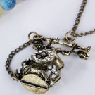 Vintage Alloy Telephone Pendant Necklaces Sweater Chains