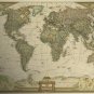 Vintage World Map Home Decoration Detailed Antique Poster