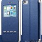 Flip Matte Leather Back Case + Cover For iPhone 4s Magnetic Sliding Answer Calls