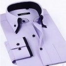 Style Contract Color Collar Large size Sleeve Striped Shirt