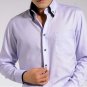 Style Contract Color Collar Large size Sleeve Striped Shirt