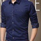 Mens Slim fit Unique neckline stylish Dress long Sleeve Shirts