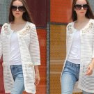 Women hollow embroidery style trench Coat All Sizes