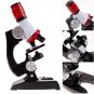 Free Shipping Kids Educational Microscope Kit Sciene Lab LED