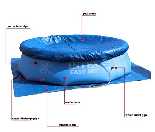 Free Shipping Blue AGP above ground swimming pool family pool 2018