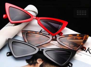 Free shipping Triangle cat eye Women Wear Sunglasses 2018